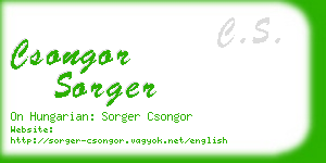 csongor sorger business card